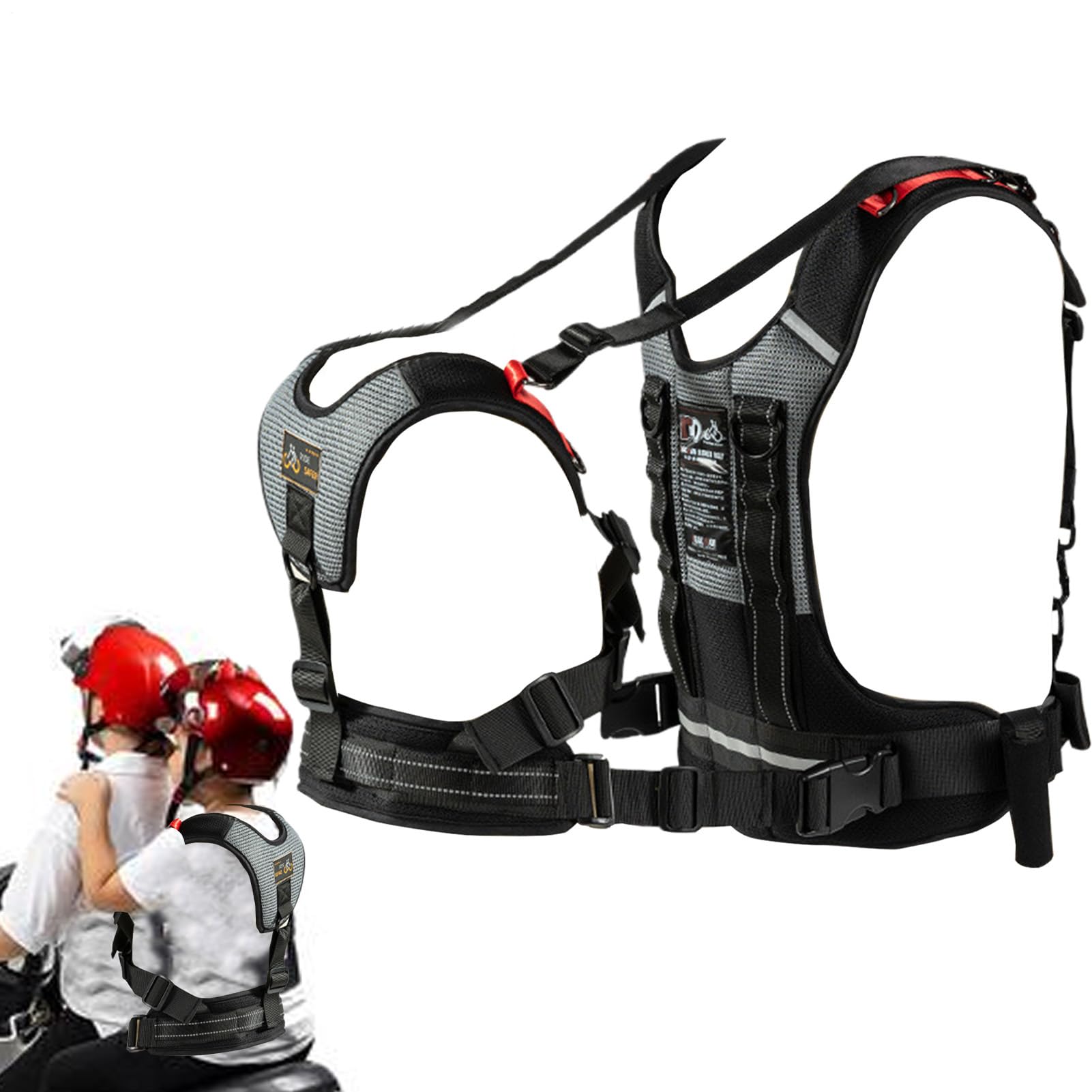 Arnés de seguridad infantil Cinturón Flexible de Seguridad para Niño | Arnés con Cinturón de Seguridad para Moto para Cinturones Moto, Sujeción
