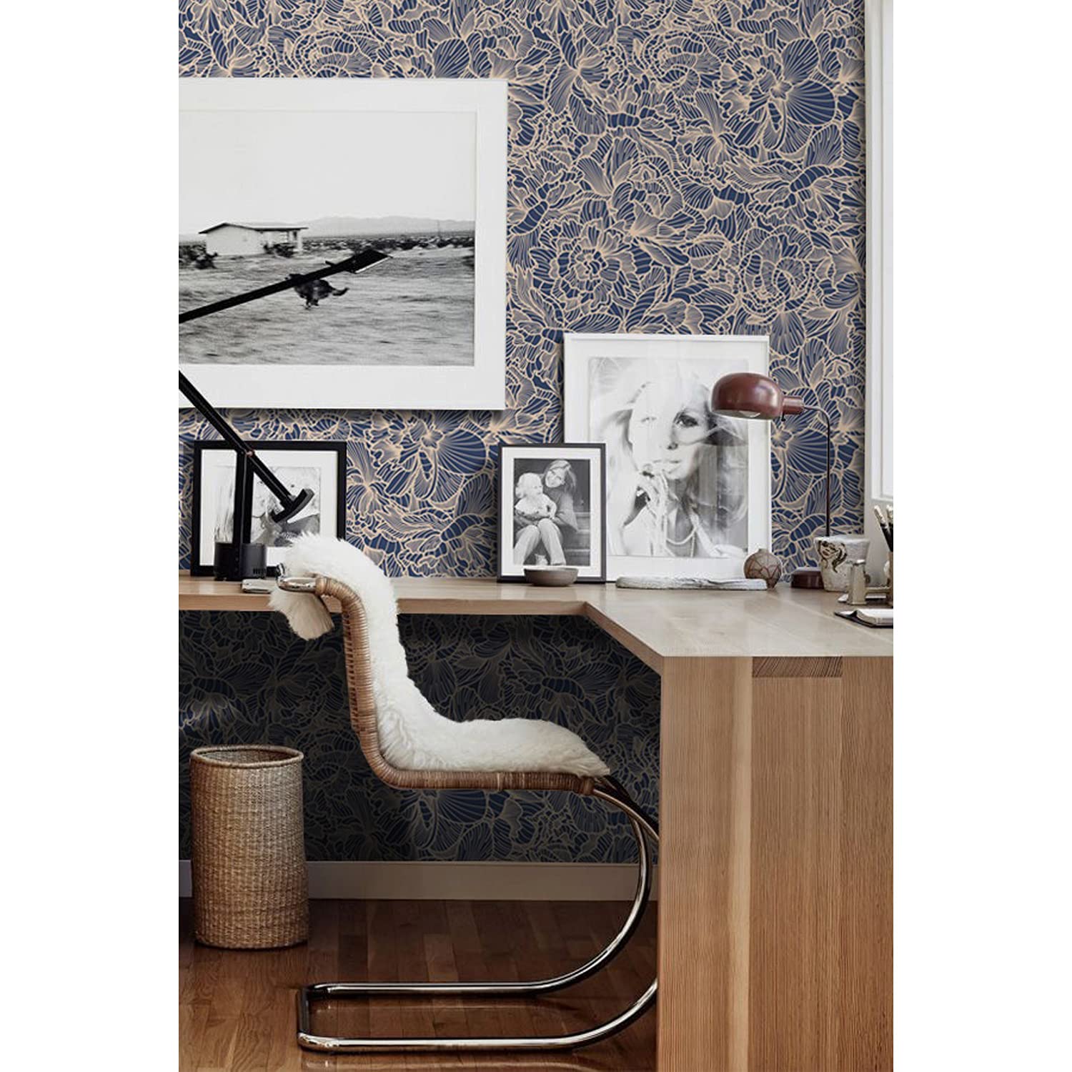 Papier peint fleur 416x254cm pour transformer facilement un mur de chambre ou salon