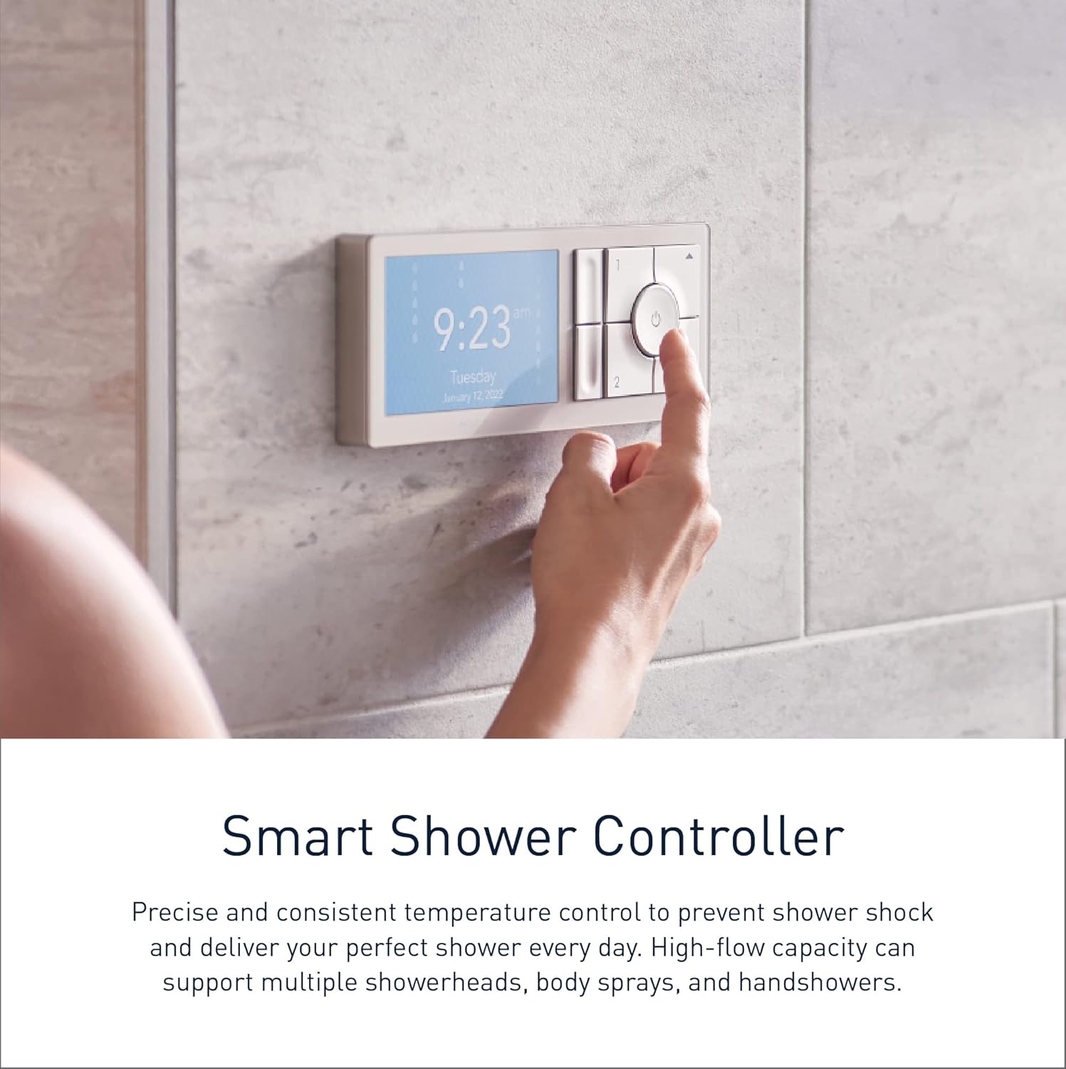 Moen TS3302BL U by Moen Digital Shower Controller with S3102 U by Moen Digital Shower Valve 2-Outlet