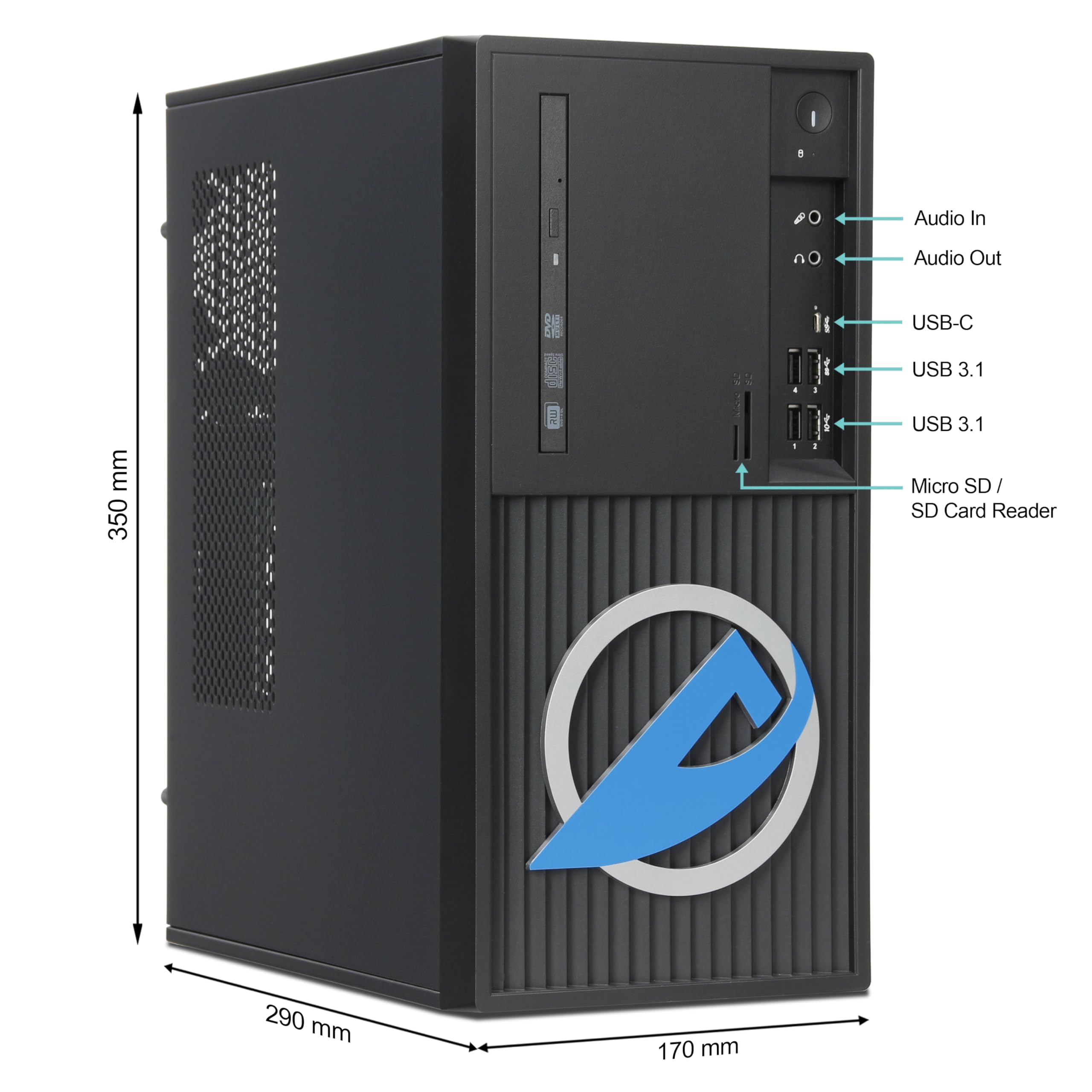 PC Tour Reconditionné Core I7-4790, 32 Go RAM, SSD 1 To, GTX 750 4 Go, Windows 11 Pro - Idéal Bureau Et Télétravail