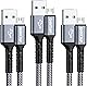 マイクロ USB ケーブル 1M 【3本セット】 Micro USB ケーブル 高速充電 USB2.0データ転送 Android充電ケーブル アンドロイド充電コード Xperia X/Galaxy S7/Kindle/PS4 多機種対応 ナイロン編組み