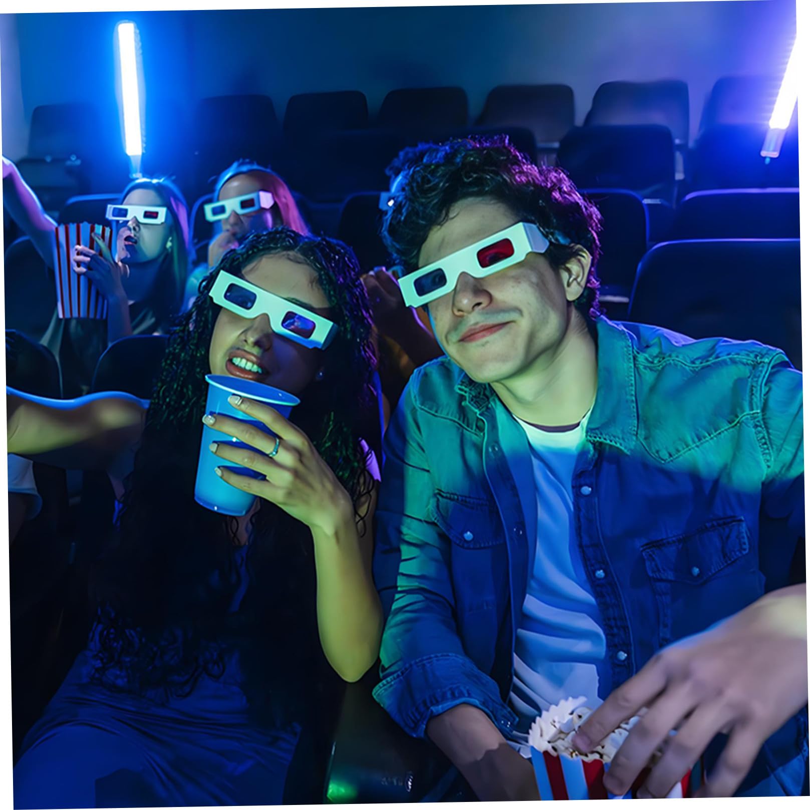 Occhiali 3d Cinema 100 Pezzi in Carta per Film