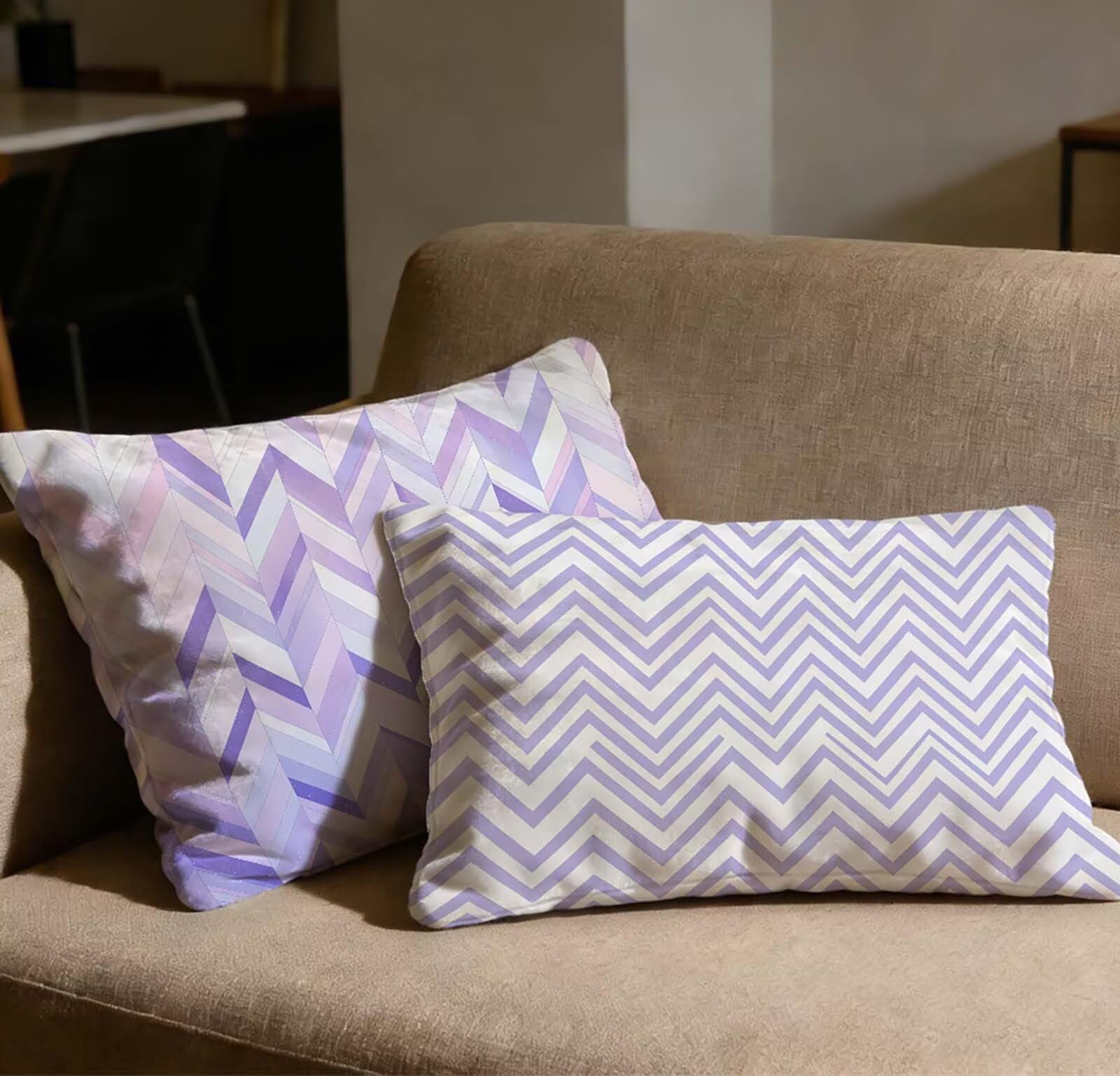 Taie oreiller 70x90 lot de 2 housse de coussin violet velours zippee
