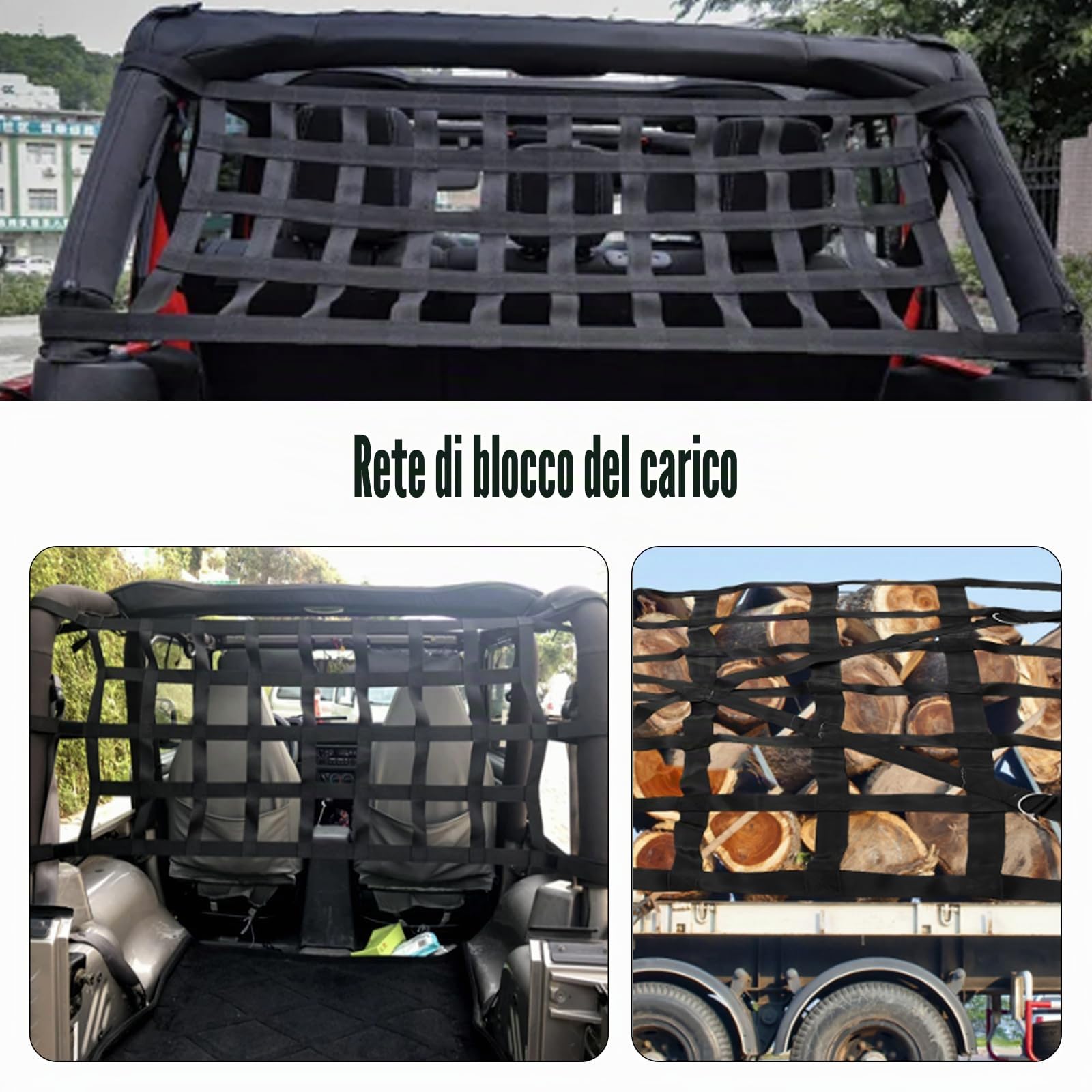 Rete Bagagliaio Per Auto, Rete Di Carico Regolabile Per Rimorchi E Bagagli, Organizer Fissaggio Del Carico Per Rimorchio Di Camioncino