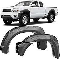 YITAMOTOR Pocket Rivet Fender Flares for 2012-2015 Toyota Tacoma Long Bed - Textured Black 6PCS, Durable ABS, Easy No-Drill Install