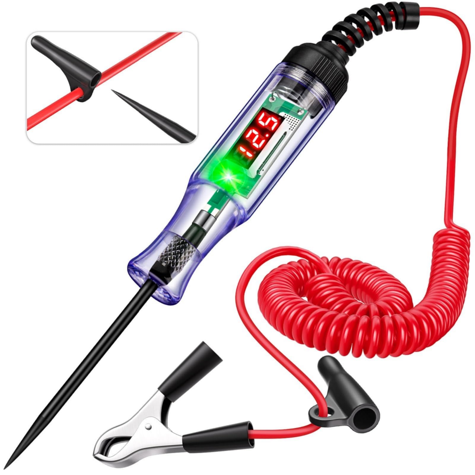 MAKABEE Test Light Automotive 5-90V Digital LED Circuit Tester with Voltage Display, Auto Bidirectional Voltage Tester, Electric Test Pen with Extended Spring Wire & Probe for Car RV Fuse Checker-picture-12