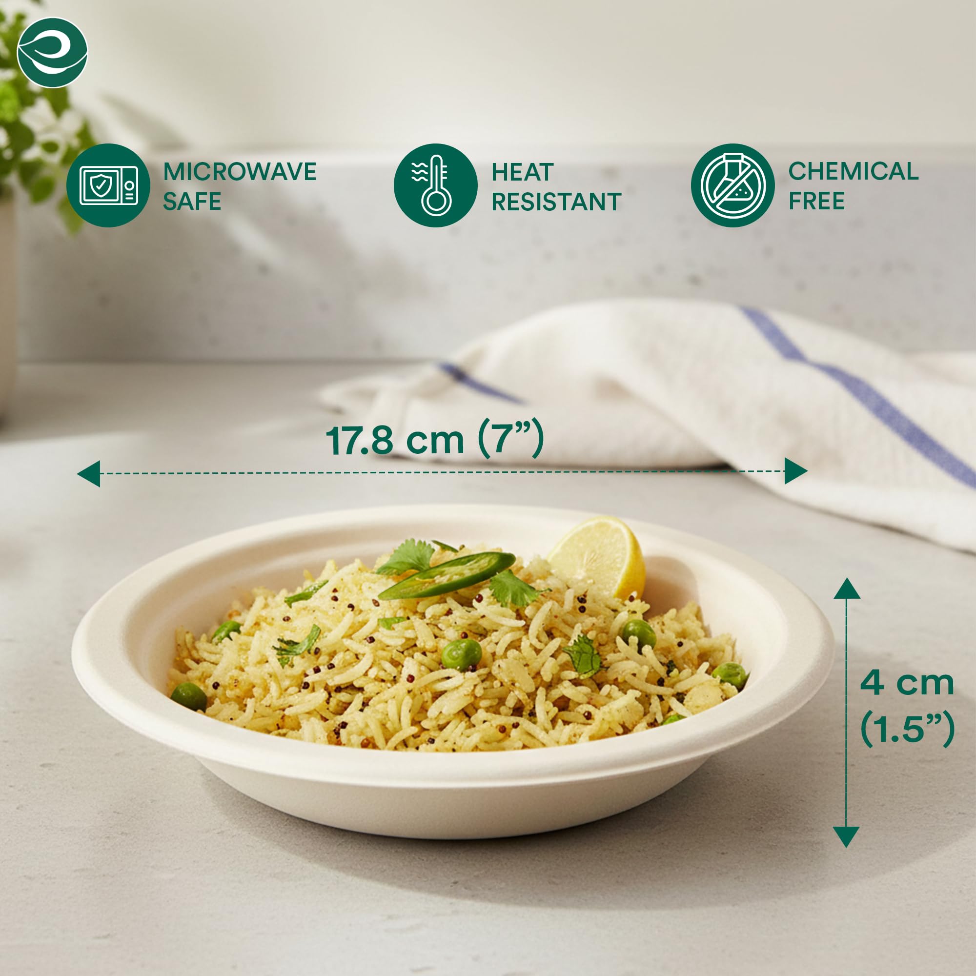ECO SOUL 100% kompostowalne miski do zupy 470 ml [50 sztuk] jednorazowe solidne miski I wytrzymała miska papierowa ekologiczna miska do sałatek I biodegradowalne małe miski