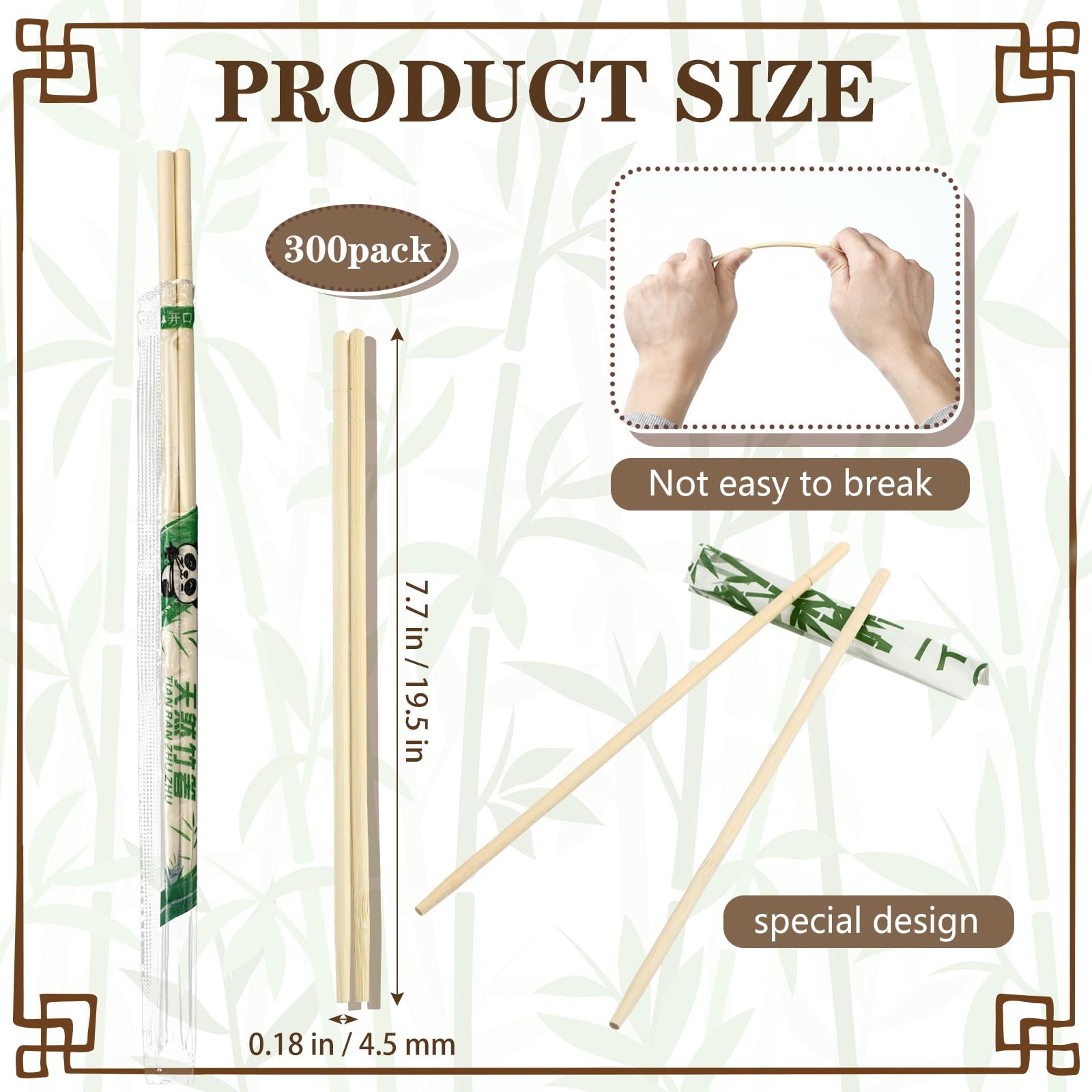 Bamboo Chopsticks Bulk - Panda Pattern -2 Bamboo Chopsticks Bulk - Panda Pattern -2