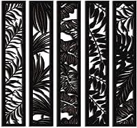 Vista 1 de Blulu 5 piezas de arte de pared de madera hueca para decoración de pared, paneles de madera para decoración del hogar, dormitorio, sala de estar