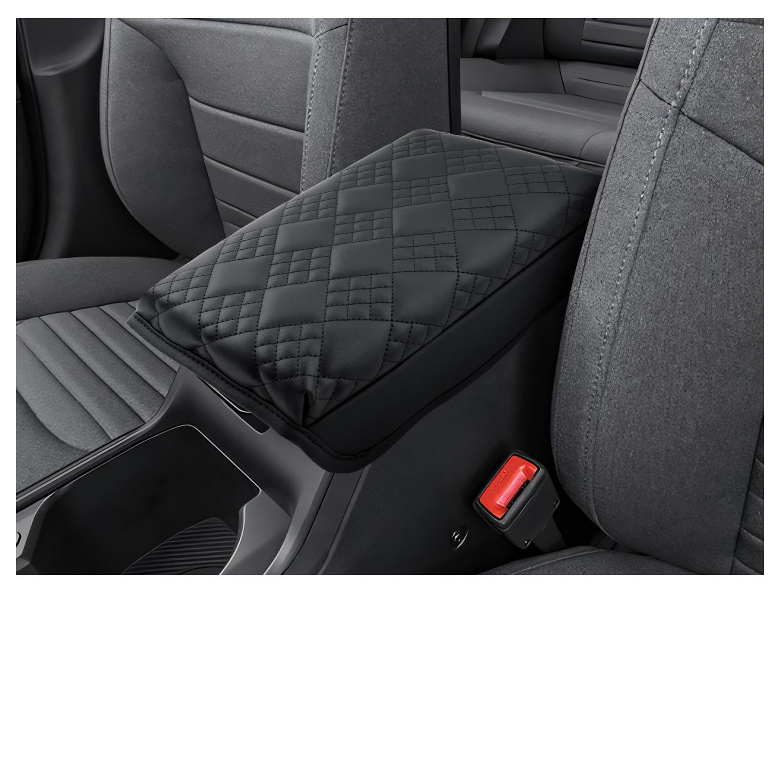 CDEFG for 2026 Kia K4 Center Console Cover, for 2025 2026 Kia K4 Accessories Armrest Cover K4 Middle Console Pad Arm Rest Cushion Leather Cover Thick Pad