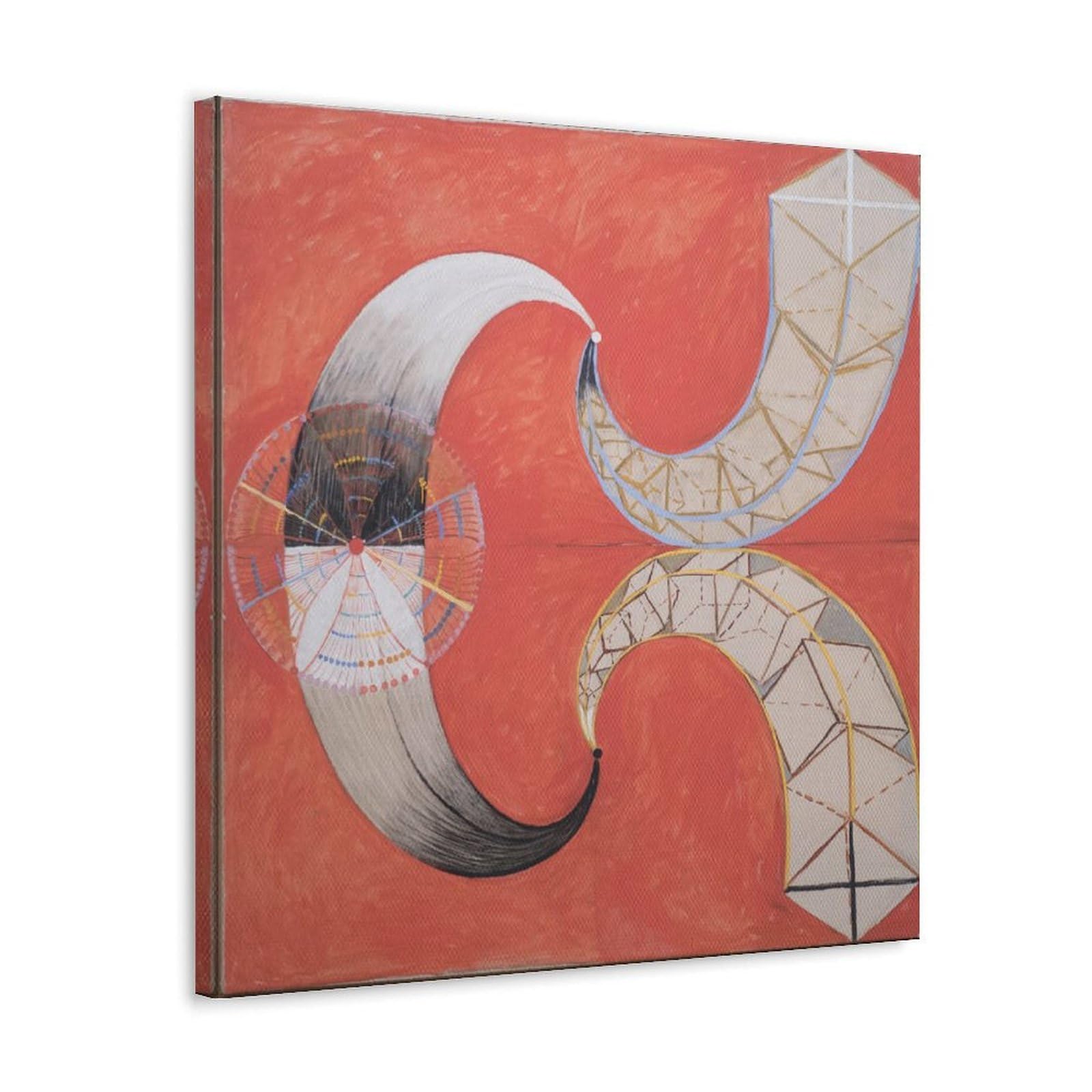 Hilma Af Klint Painter Works《The Swan No. 09》Poster Canvas Painting Wall Art Decorative Picture Prints Modern Decor 20x20inch(50x50cm)