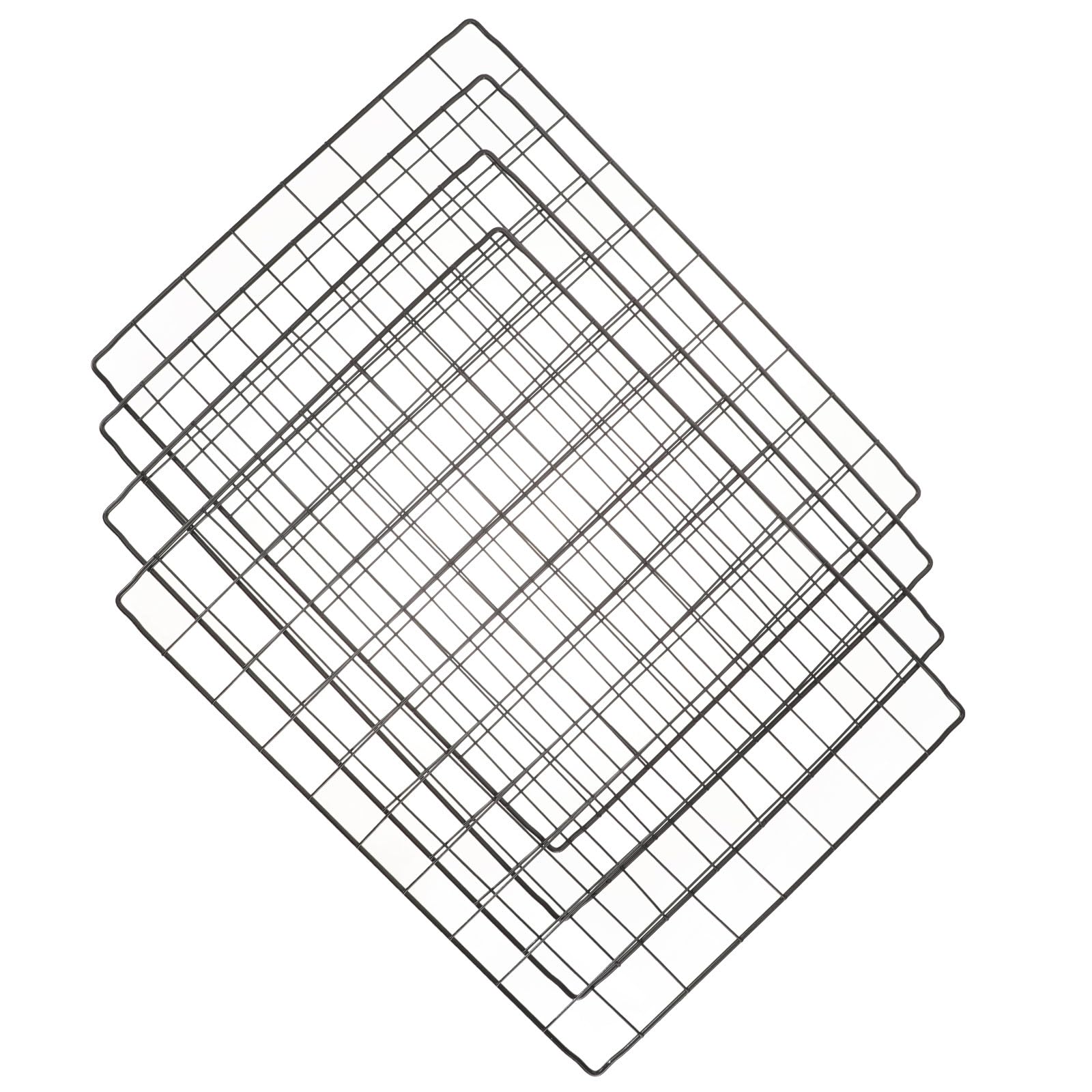 OSOLADY 4Pcs DIY Dog Crate Divider Panels 35X45Cm Medium Wire Iron Mesh Pet Fence Sheets Detachable Exercise Pen Floor Grid for Small to Medium Dogs Indoor Outdoor Use