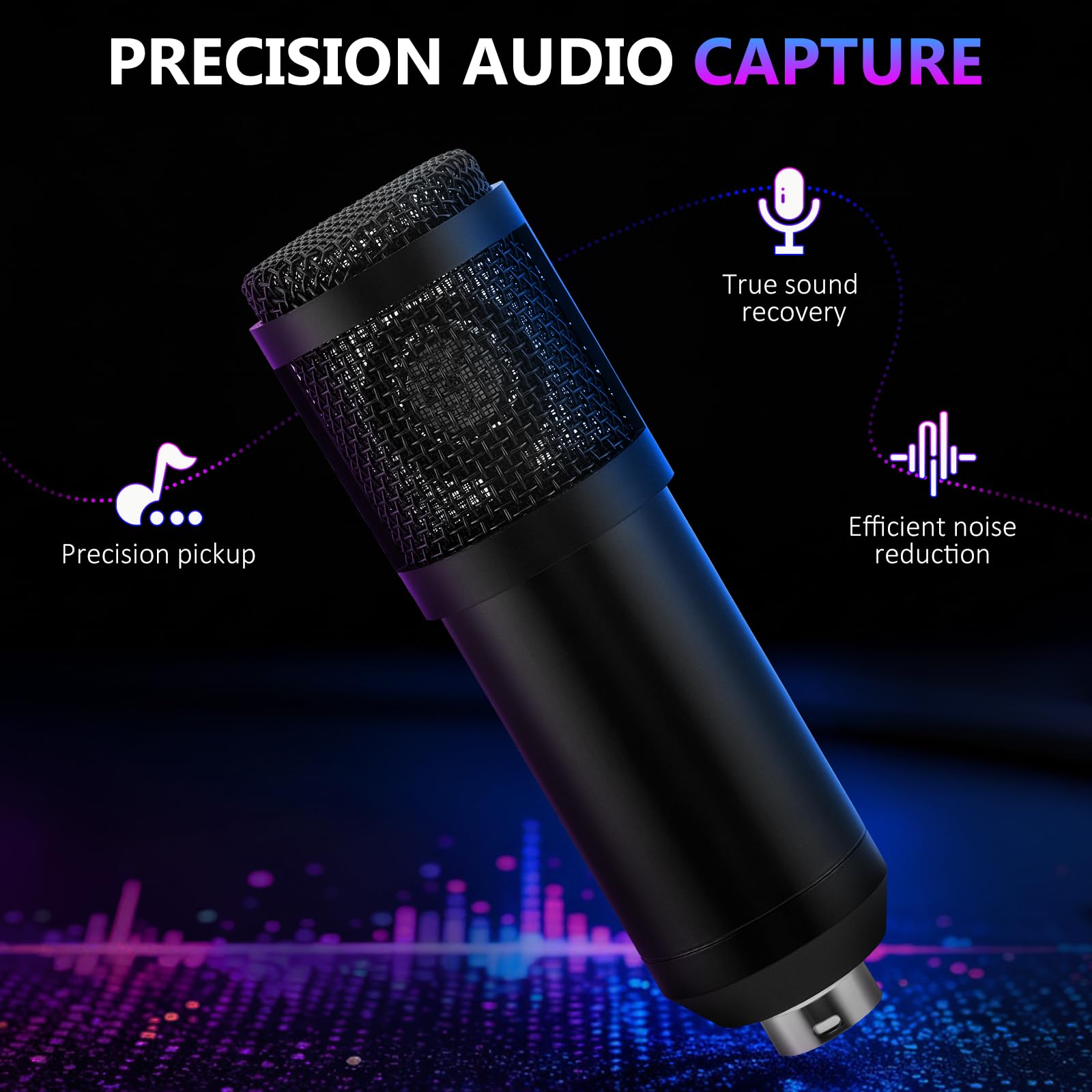 Kit de podcasting de micrófono para 2 micrófonos de podcasting, interfaz de audio con tarjeta de sonido P999max para streaming en vivo, canto, YouTube, gaming