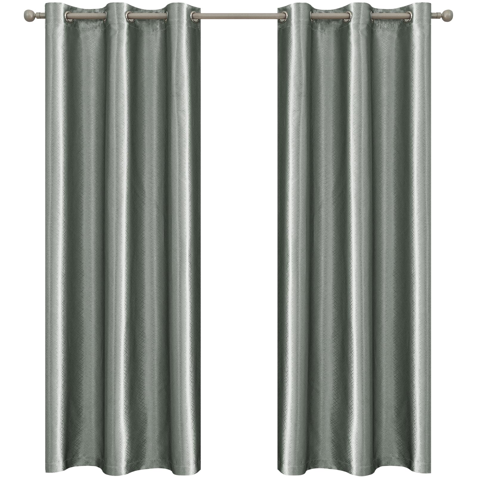 Ystyle Cortinas Salon 2 Piezas, Cortinas Dormitorio, Cortinas Termicas Aislantes Frio Y Calor, Cortinas Opacas, Cortina Salon Modernas, Curtains Acustica, 117x137 cm, Gris Claro