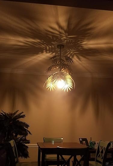 Newrays Newrays Vintage verstelbare tropische kokosnoot bladeren kroonluchter unieke rustieke boom lampen woonkamer eetkamer slaapkamer keuken hangende lampen photo 3