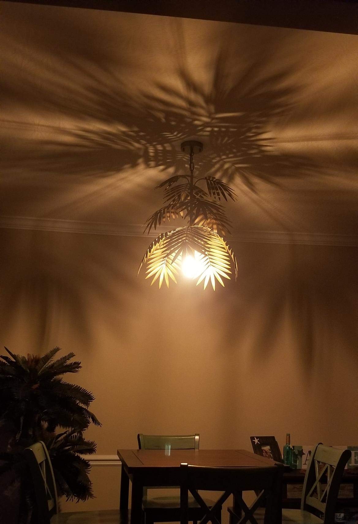 Newrays Vintage verstelbare tropische kokosnoot bladeren kroonluchter unieke rustieke boom lampen woonkamer eetkamer slaapkamer keuken hangende lampen