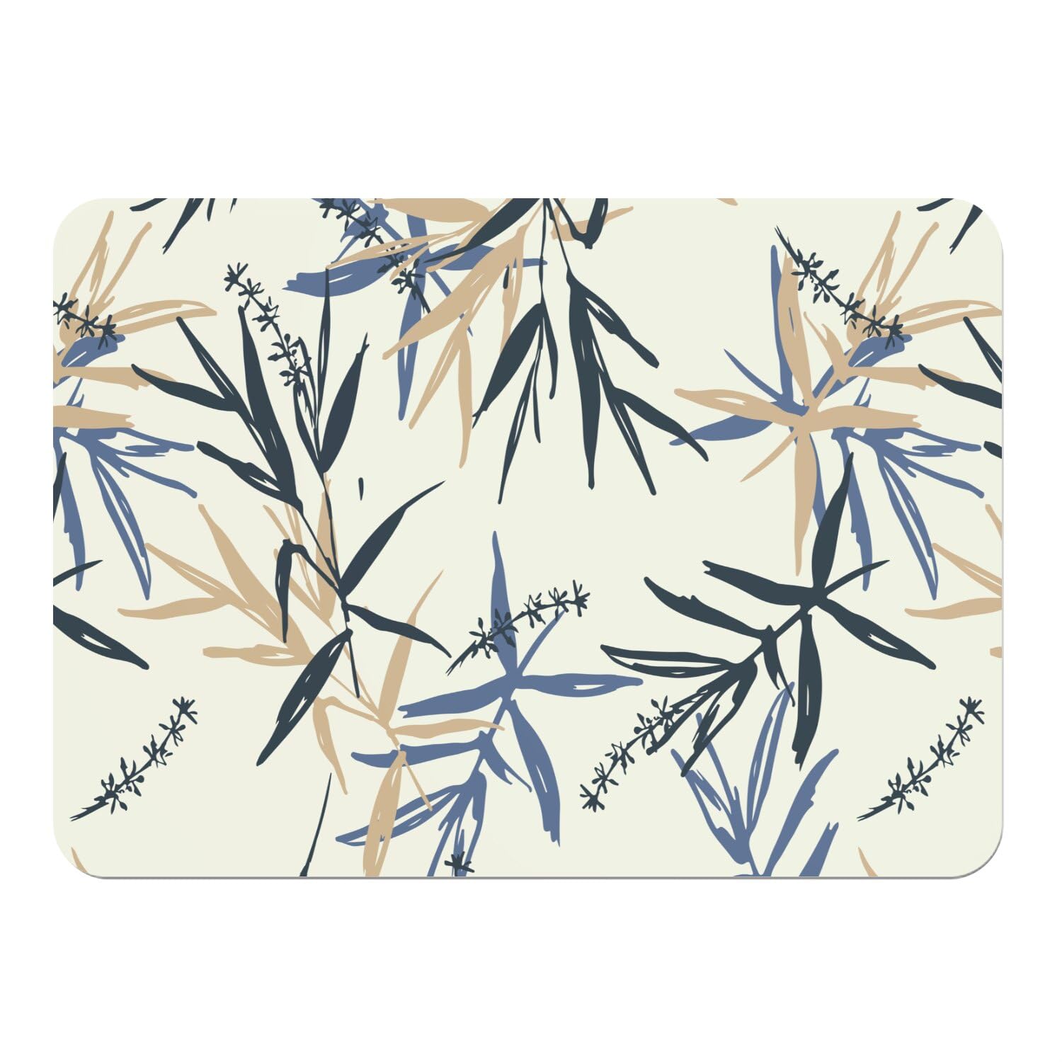Sets de table souples en liège au motif feuille bamboo de style traditionnel japonais