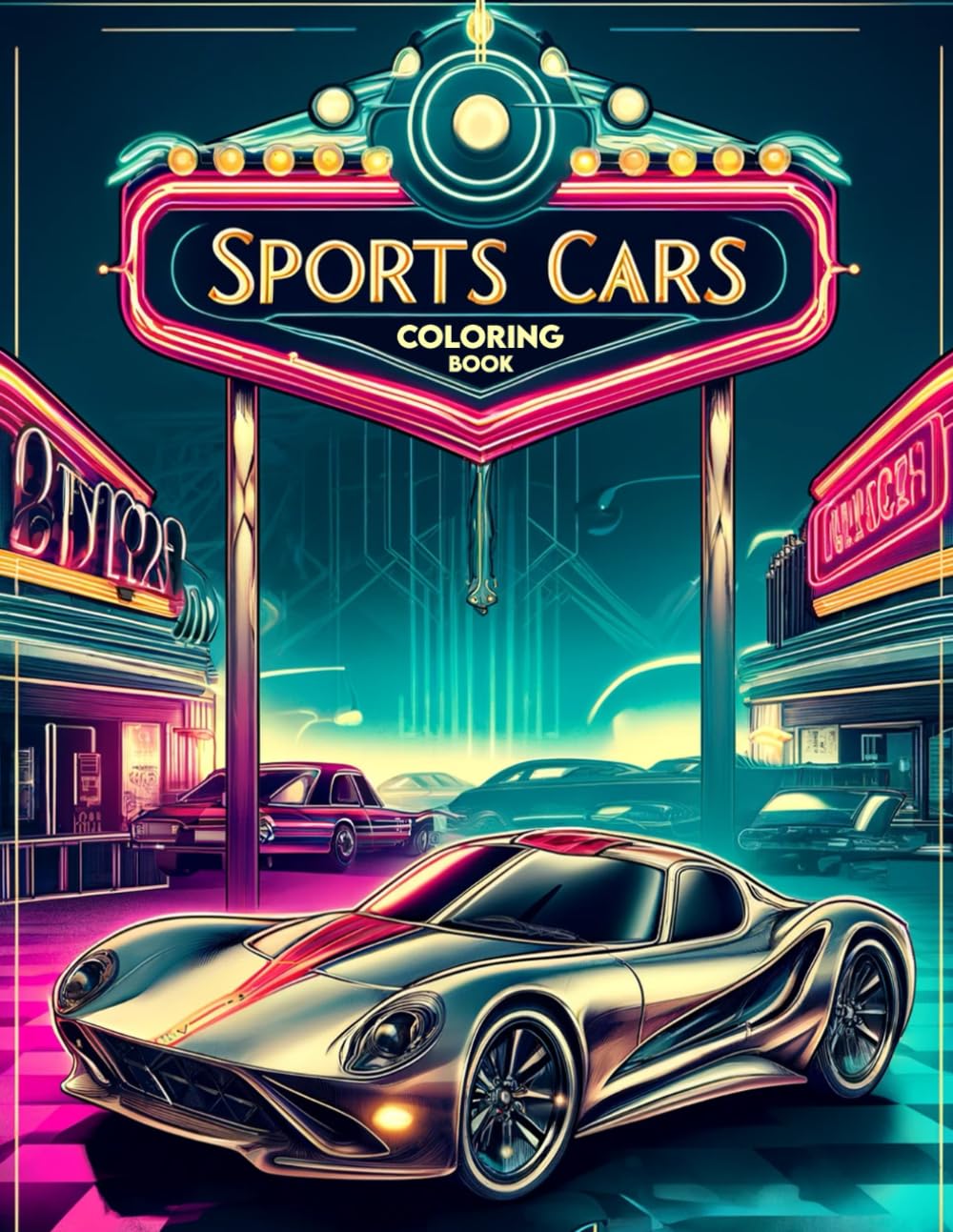 Sports Car Coloring Book: Fuel Your Love for Speed and Precision with Our Stunning Collection of Sports Car Illustrations, Perfect for Enthusiasts of All Ages and Artistic Skill Levels