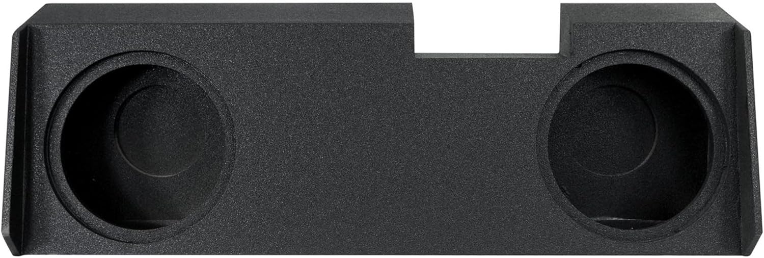 QPower Dual 10in Underseat Downfire Subwoofer Enclosure, QBomb Sub Box Compatible with Chevy Silverado Crew & Double Cab, GMC Sierra Crew & Double Cab 2019-2026