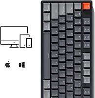 Vista 5 de Keychron K8 Tenkeyless Teclado mecánico inalámbrico para Mac, Bluetooth RGB retroiluminación multitarea tipo C con cable TKL Gaming Keyboard