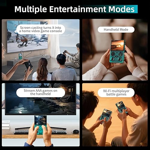 Miniatura 6 de Classic up - Consolas de juegos de mano retro con tarjeta Linux de 64 GB, 4353 juegos, 3.5 pulgadas, IPS 3200 mAh, batería compatible con más de 30