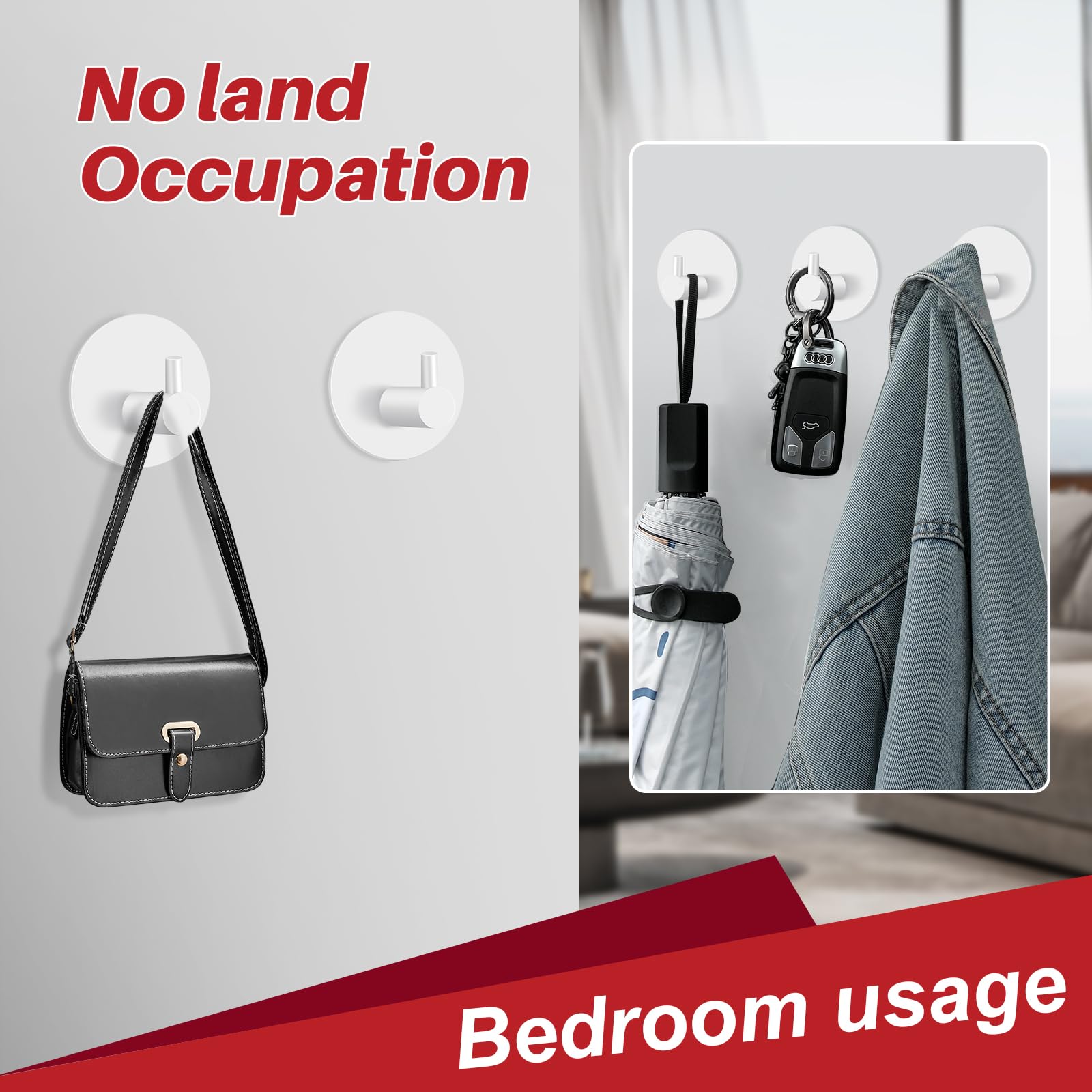 Ganci Autoadesivi Per Bagno E Cucina - 4 Pezzi Oro, Resistenti Fino A 3 Kg, Senza Forare - Foto 9