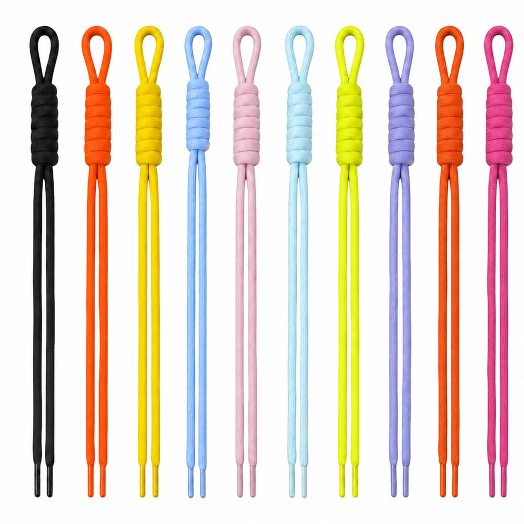 Paracord Keychain,10Pcs Rope Keychain,Paracord Bag Charm for Purse Handbag