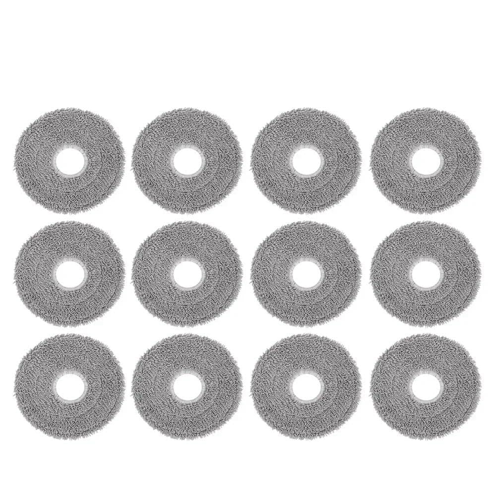 Compatible para Midea Kit Completo Consumibles Robot V12 Pro | Cepillos, Filtro Y Paños Para Recambio Diario(12PCS Mop Pad)
