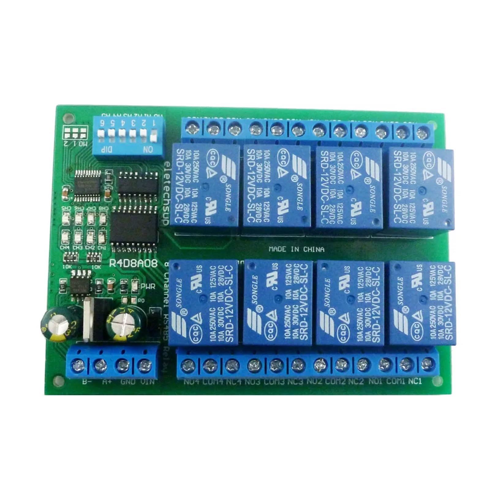Module relais RS485 solution de commutation 8 canaux 12V Modbus RTU