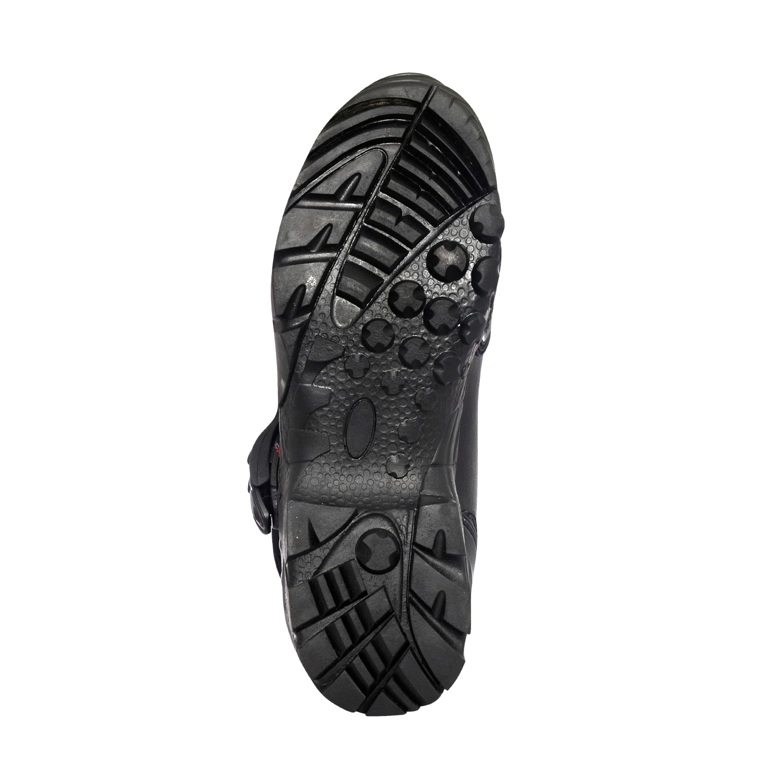 Bohmberg Dredd - Botas de moto para hombre, de piel, resistentes, impermeables, con protecciones reforzadas, Negro
