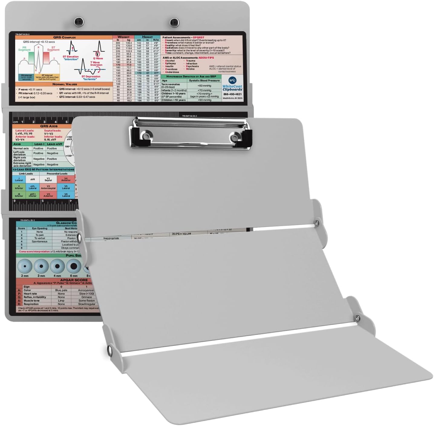 Whitecoat Clipboard® Trifold - EMT Edition (Black, Trifold)
