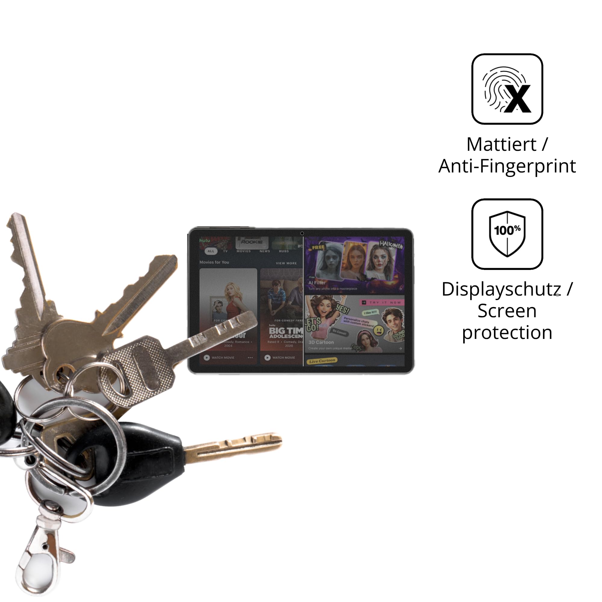 dipos Protector de Pantalla Antiespía para RebotAi D101 | Película protectora mate, filtro de privacidad 4 vías, ajuste perfecto, antiarañazos, sin burbujas, autoadhesivo