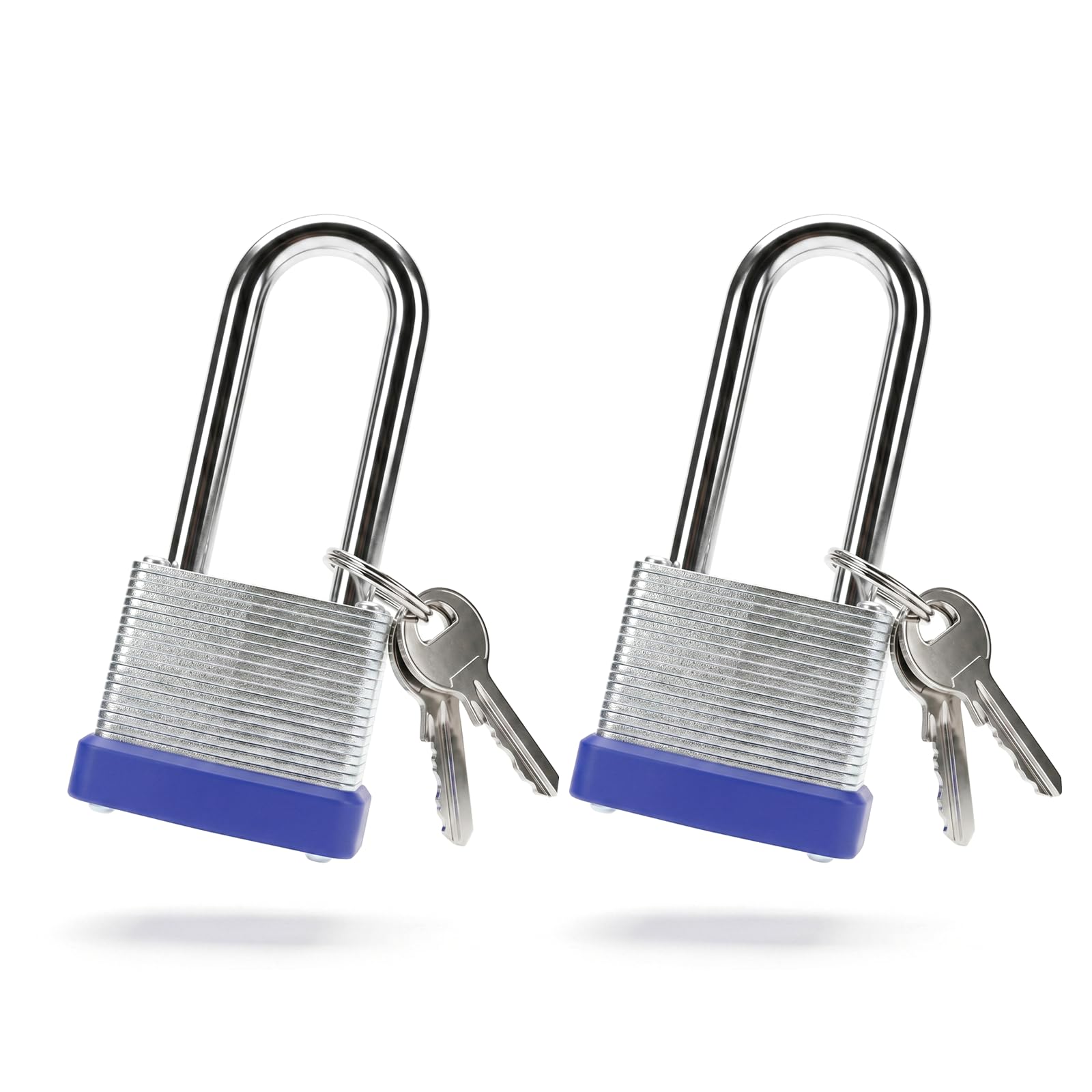 2 Pcs Long Padlocks with Keys Outdoor Indoor