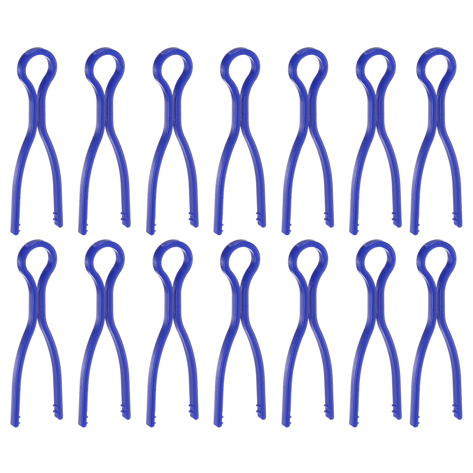 sourcing map Plastic Bobbin Thread Holders 40pcs Spools Bobbin Buddies Set Bobbin Clips Clamps Sewing Machine Accessories for Thread Spool Organizing, Blue