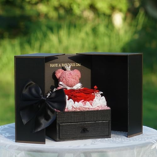 Miniatura 9 de ADDWel Regalos de San Valentín para mujeres, rosas reales preservadas con letra inicial D, collar de regalo para mamá, esposa, novia, hermana,