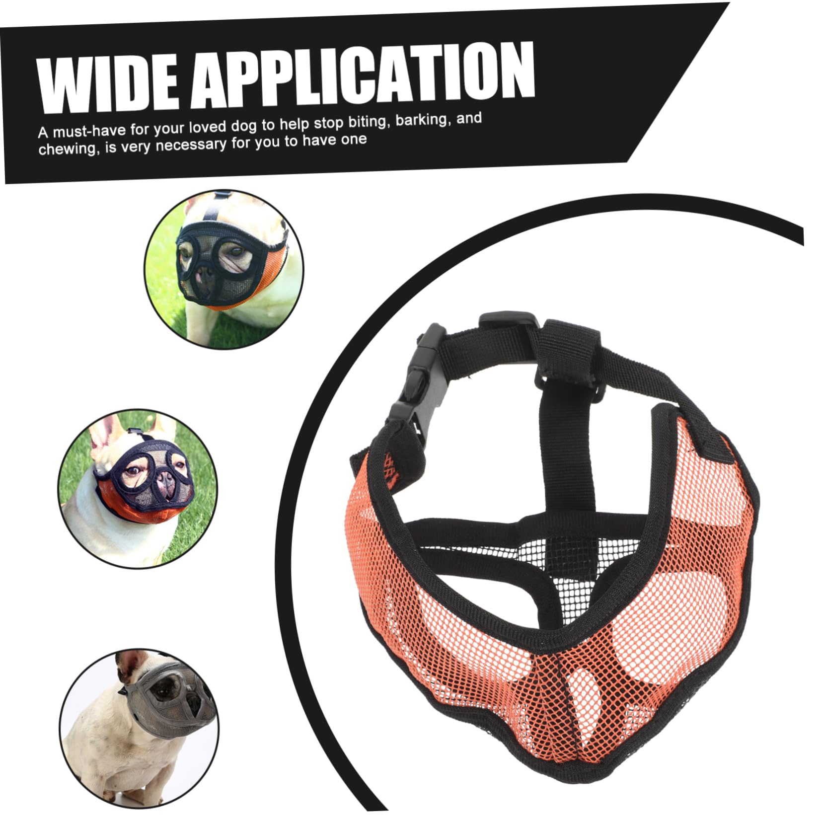 BESPORTBLE 3pièces Muselière Respirante pour Chiens Muselière Ajustable Anti-aboiement pour Confort Optimal Animaux De Compagnie