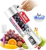 Cordless Portable Blender for Smoothies & Shakes - Upgraded Rechargeable 13 Oz Mini Smoothies Blender with 6 Stainless Steel Blades, 20000Rpm/Min Speed, Convenient Squeezed Juice in Picnic/Sports