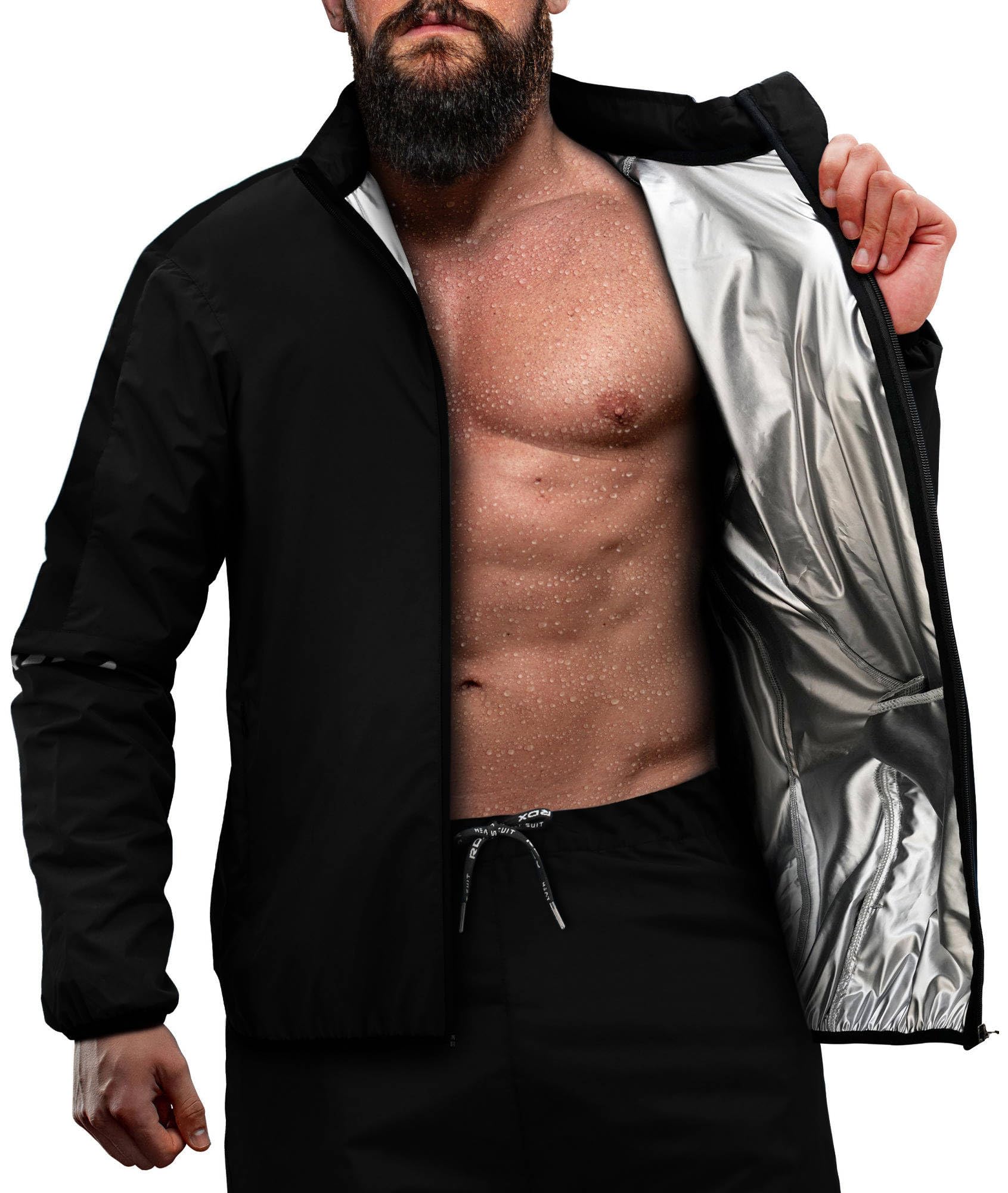RDX Combinaison Sudation Fitness, Anti-Déchirure Survêtement, Costume Sauna Suit, Gilet de Sudation Minceur D’entraînement Perte Poids Pantalon, Running Cardio Sports Veste Vêtement, Hommes Femmes
