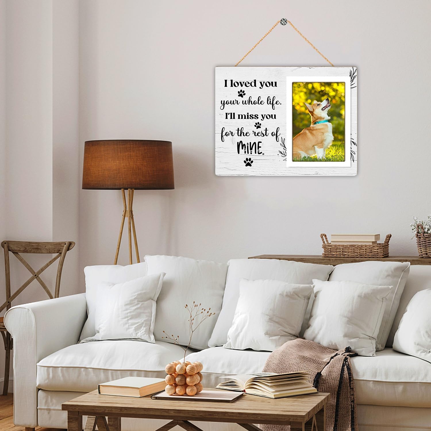 Dog Memorial Picture Frame - Pet Loss Gift - I Love You Your Whole Life I Will Miss You for the Rest of Mine - Wooden Photo Frame, 4x6 Inch Photo12P70 - Image 5