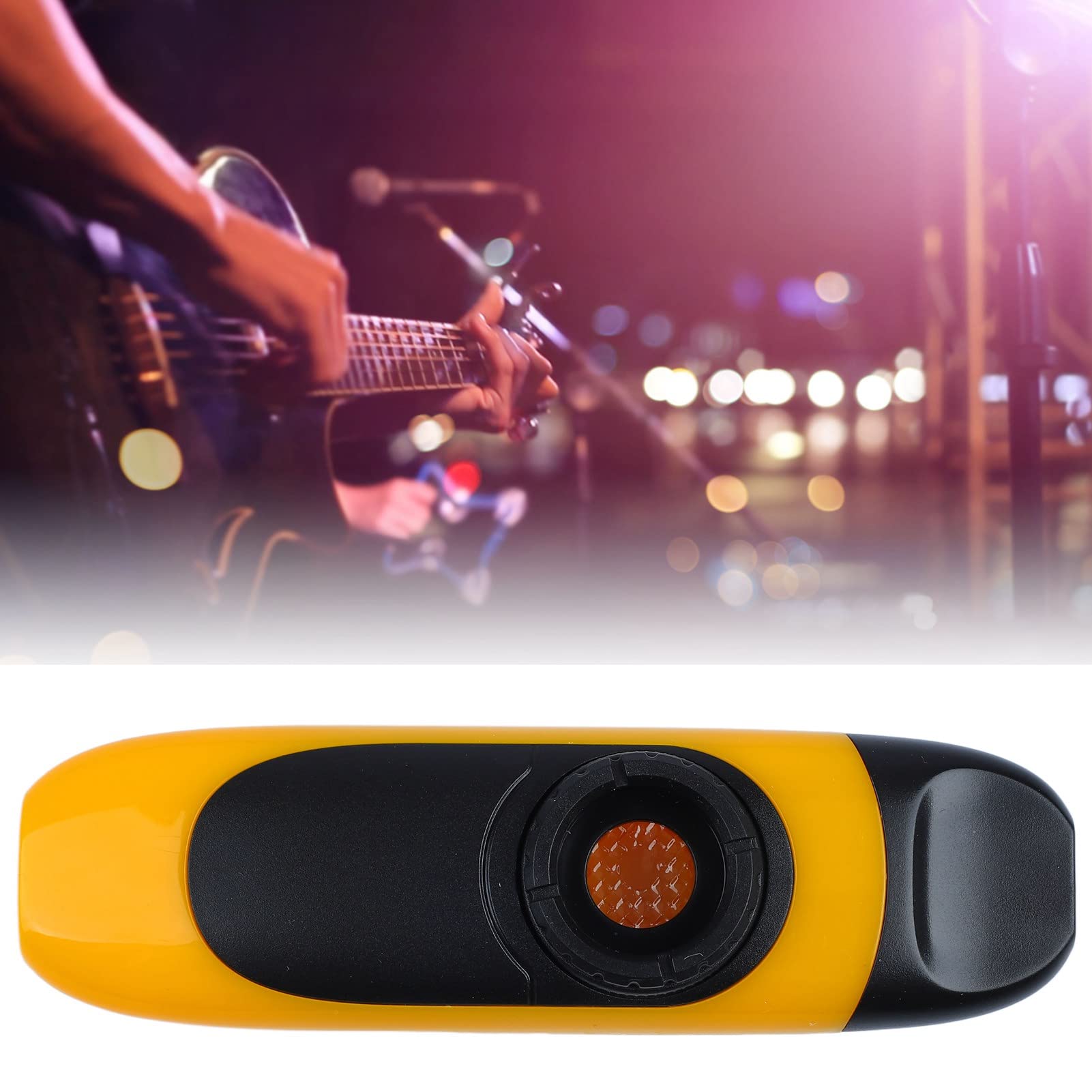 RiToEasysports Kazoo Eléctrico, Juego de Kazoo Portátil Pequeño de Resina Profesional de 11cm para Rendimiento, con Accesorios Completos (Limon amarillo)