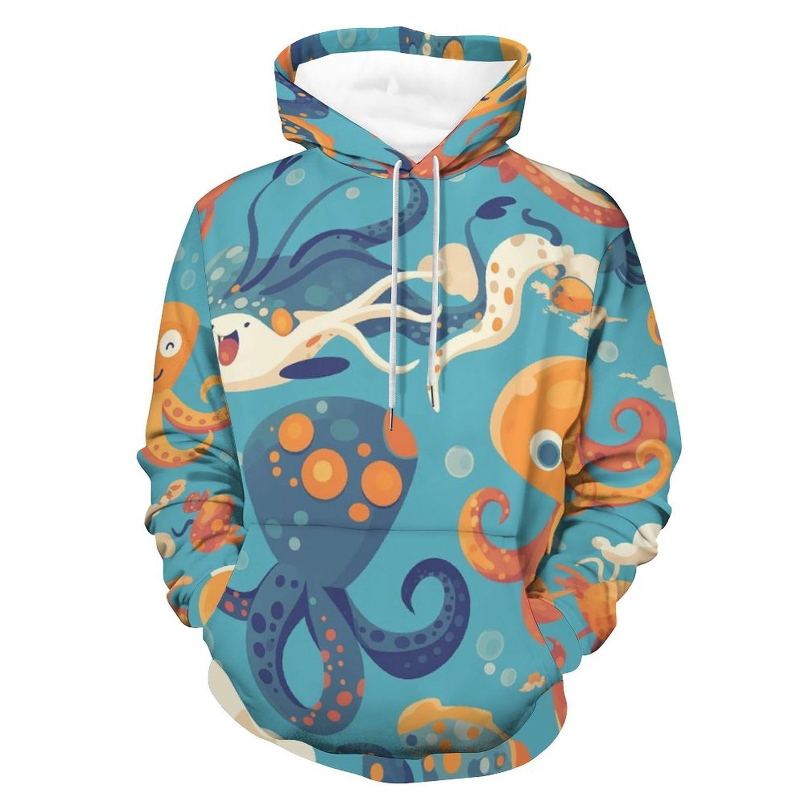 Sweat à capuche pieuvre unisexe taille S - 8