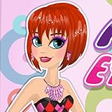 Choose from a number of eccentric hairdos and colors!