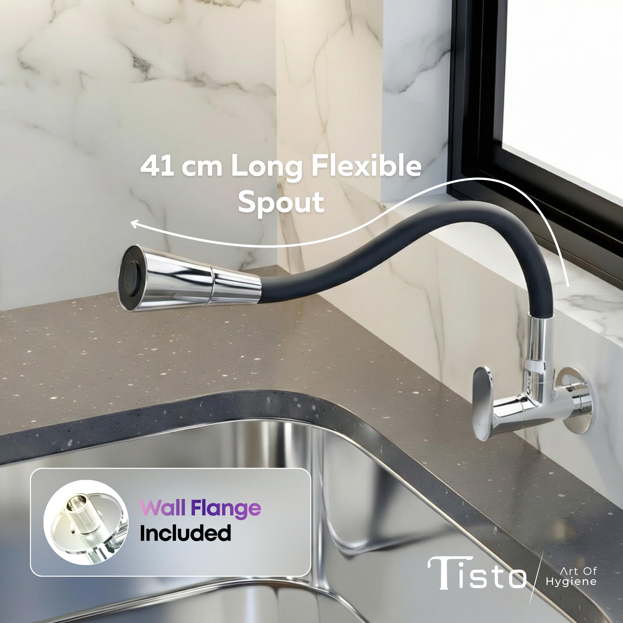 Tisto Flexis Sink Tap - 10 Year Warranty -2