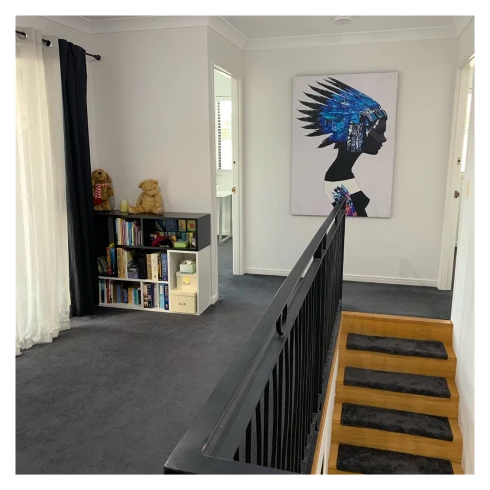 Tapis d'escalier autocollant antidérapant de couleur unie pour intérieur sûr pour décoration d'intérieur, facile à installer