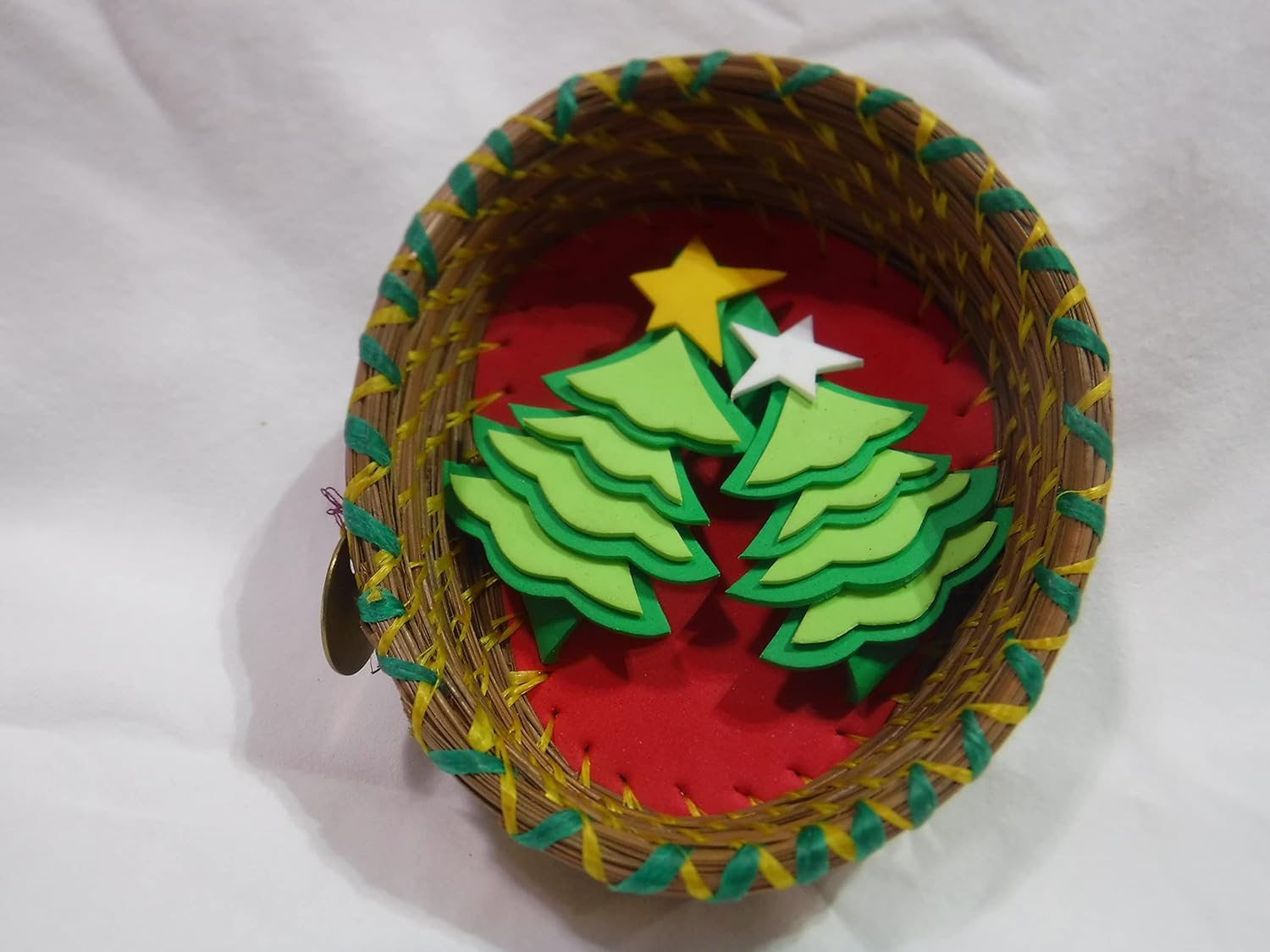 Christmas Tree Pine Needle BASKET Handmade Products