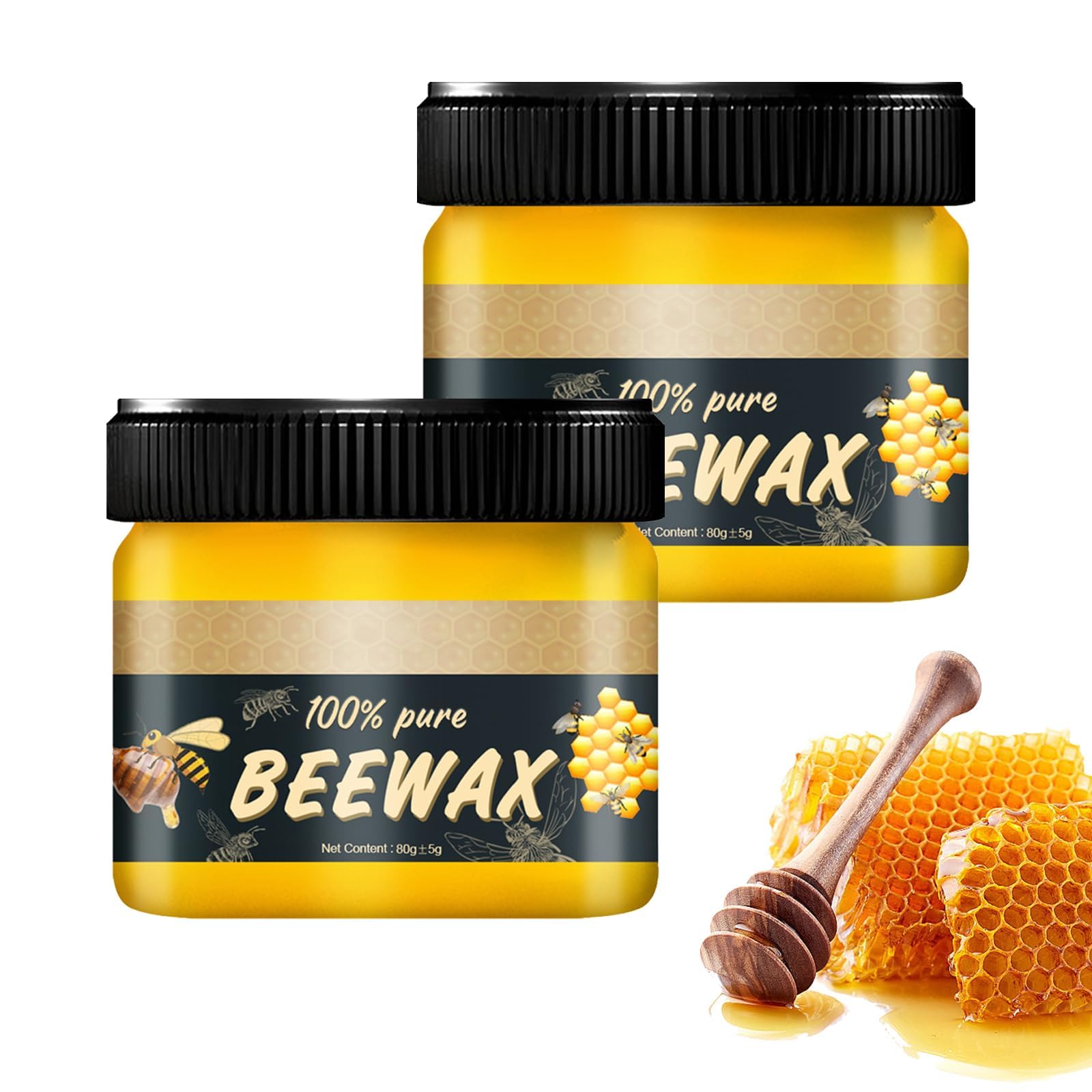 Sponsored Ad – NALACAL Beeswax Furniture Polish and Wood Conditioner, Waterproof Wood Cleaner and Polish for Scratch Resistance and Restoration, Multipurpose Floor Care Wax, 80g
