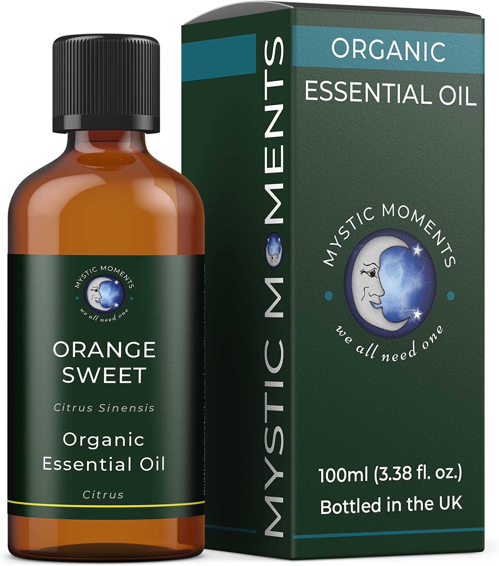 Organic Sweet Orange Essential Oil (Citrus sinensis) 100ml | Fresh Sweet Citrus Aroma | Uplifting Home Ambience | Aromatherapy & DIY Blends