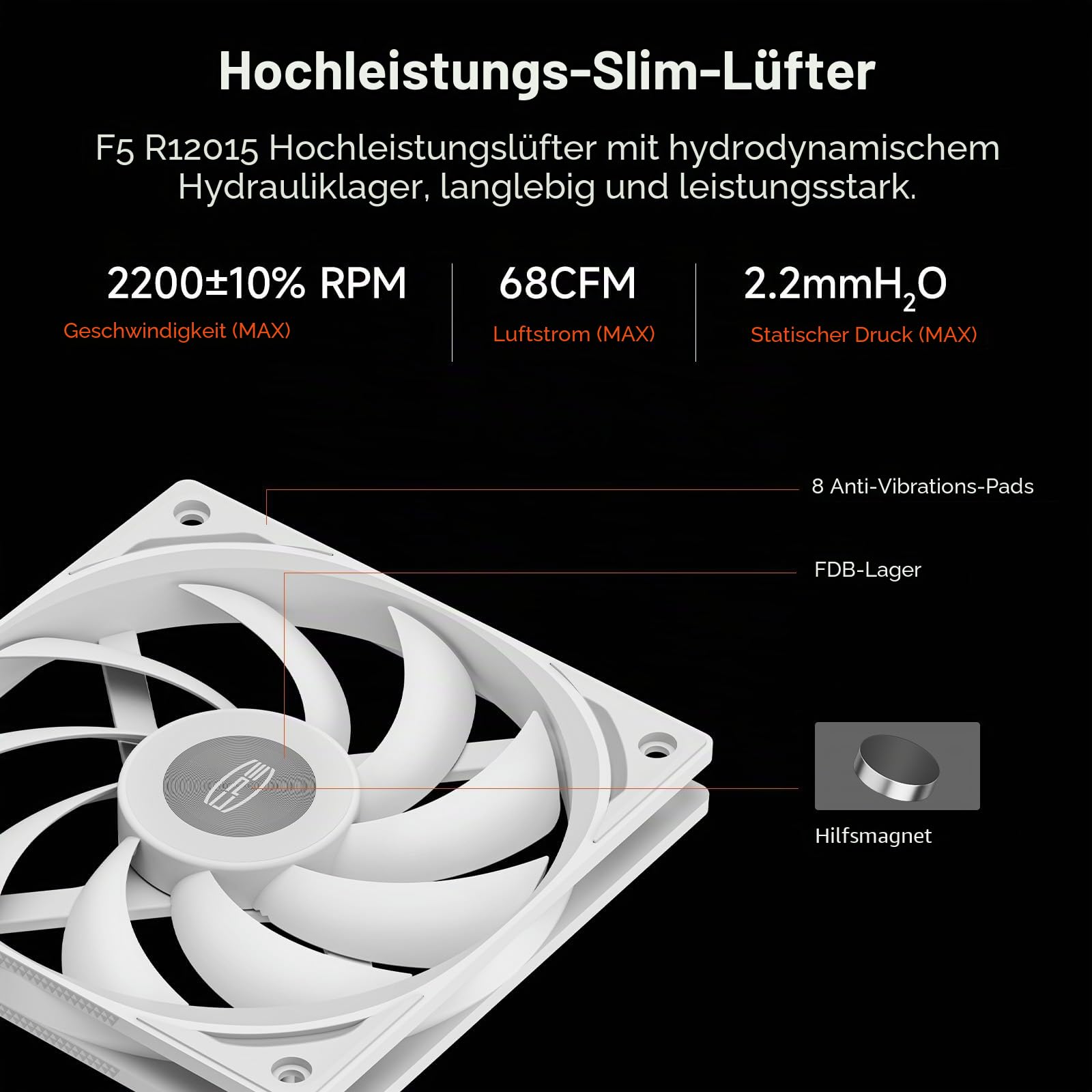 CPS RC600-67 BK 67 mm Höhe Low-Profile-CPU-Kühler, 6 Heatpipes CPU-Luftkühler mit 120 * 15 mm Slim-Lüfter für ITX, Small-Form-Factor-Builds, unterstützt Intel LGA 115X/1200/1700/1851, AMD AM4/AM5