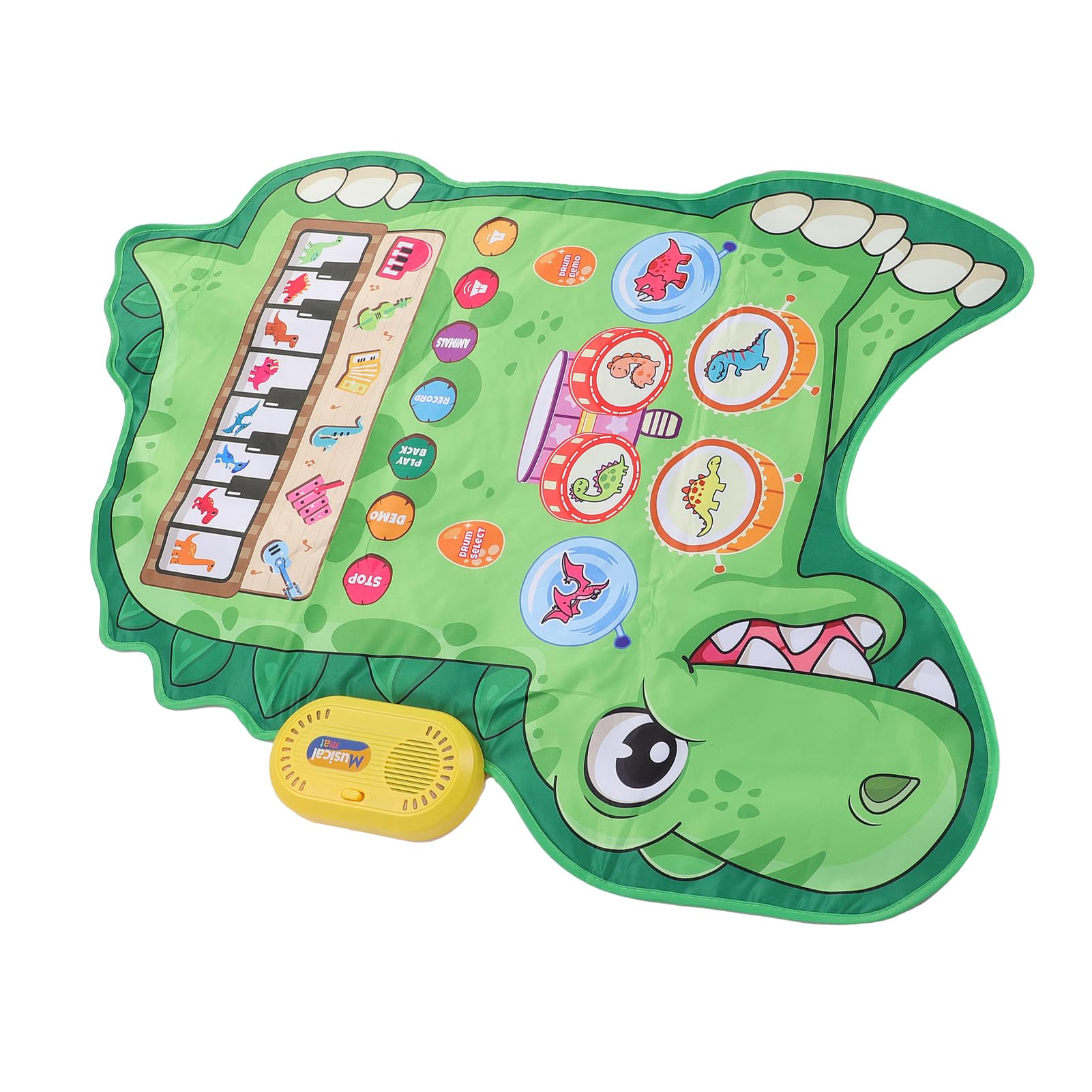aqxreight Musical Mat Cute Dinosaur Educational Piano and Mat for Toddlers Early Learning a Playful Their MUSI Musical MatBaby Music MatPiano and MatBaby Piano ToyBaby — view 7