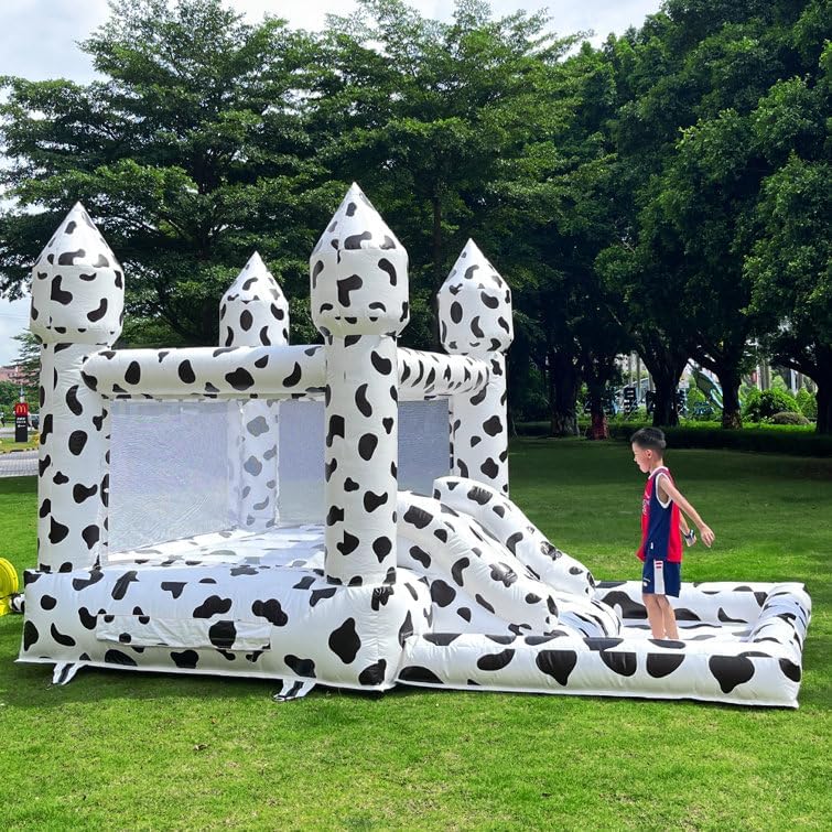 Cow Printed 13x8x8ft Inflatable Bounce Castle Jumping House Party for Fun